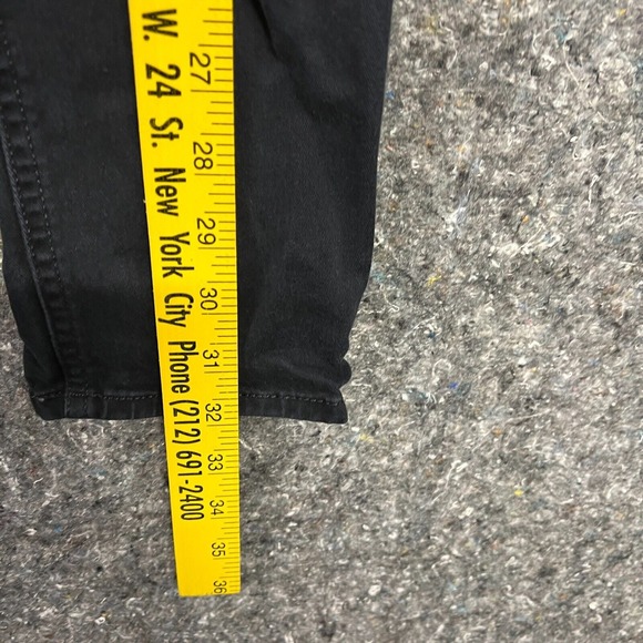 Express Womens Black Skinny Jeans Size 0 Mid Rise Stretch Denim Cropped Ankle - Picture 7 of 10